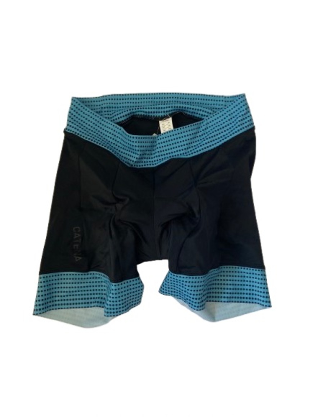NWT CATENA Men's 3D Padded Cycling Shorts - Black & Teal - Size XXL